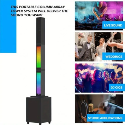 Surround 3D Sound Wireless Speaker subwoofer Home Theater RGB detachable Remote
