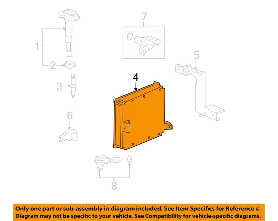 Used Engine Control Module (ECM) fits: 2009 Honda Element Electronic Control Mod Foto 3 de 4
