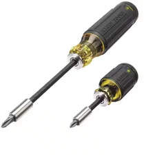 Klein Tools Screwdriver Set 2 Pcs Adjustable Length Multi Bit Impact Driver