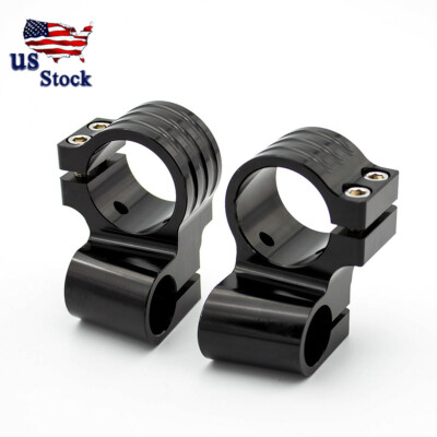 Aluminum Motorcycle Black 7/8'' 22mm Clip ons Handlebar Riser 50mm Fork Clamp