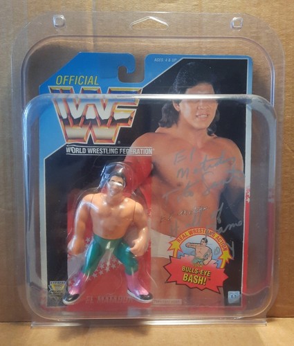 WWF Hasbro El Matador Tito Santana  Signed Autogra...