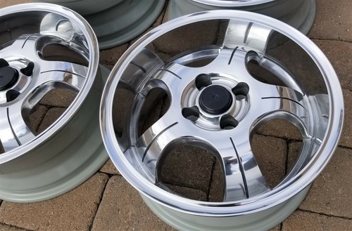FAT LIP Aluett Old School 15x7 4x100et25 Wheels Rims -BMW 2002 Volkswagen VW MK1 - 第 3/12 張圖片