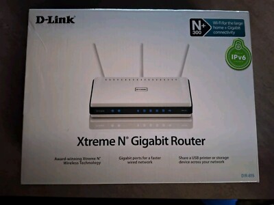 D-Link Wireless N300 Mbps Extreme-N Gigabit Router (DIR-655) OPEN BOX