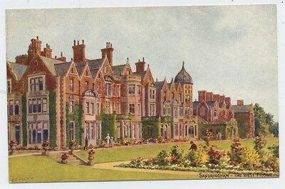 Sandringham The West Front Vintage C.T. Howard Postkarte A10