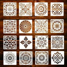 16X Schablonen Set Mandala Schablonen Scrapbo...