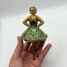 Tin Litho Toy Marx Ballerina Spinning Figurine Toy Ballet Girl VTG Collectible