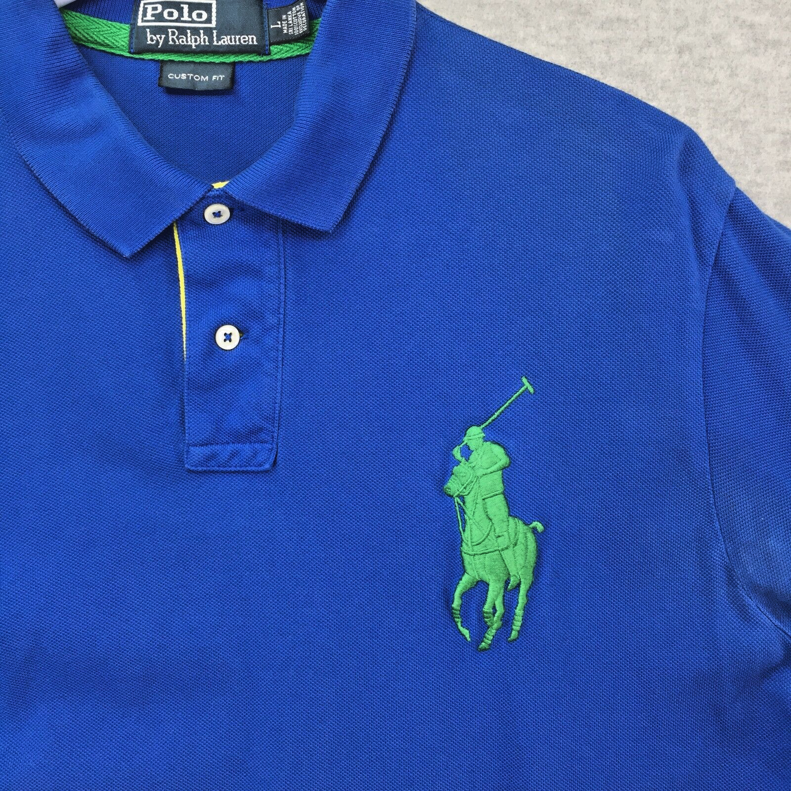 Polo Ralph Lauren Maglietta Rugby GRANDE Big Pony Logo #3 Blu