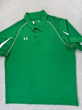 Under Armour HEAT GEAR Classic Solid Short Sleeve Polo Shirt Men's 2XL Green