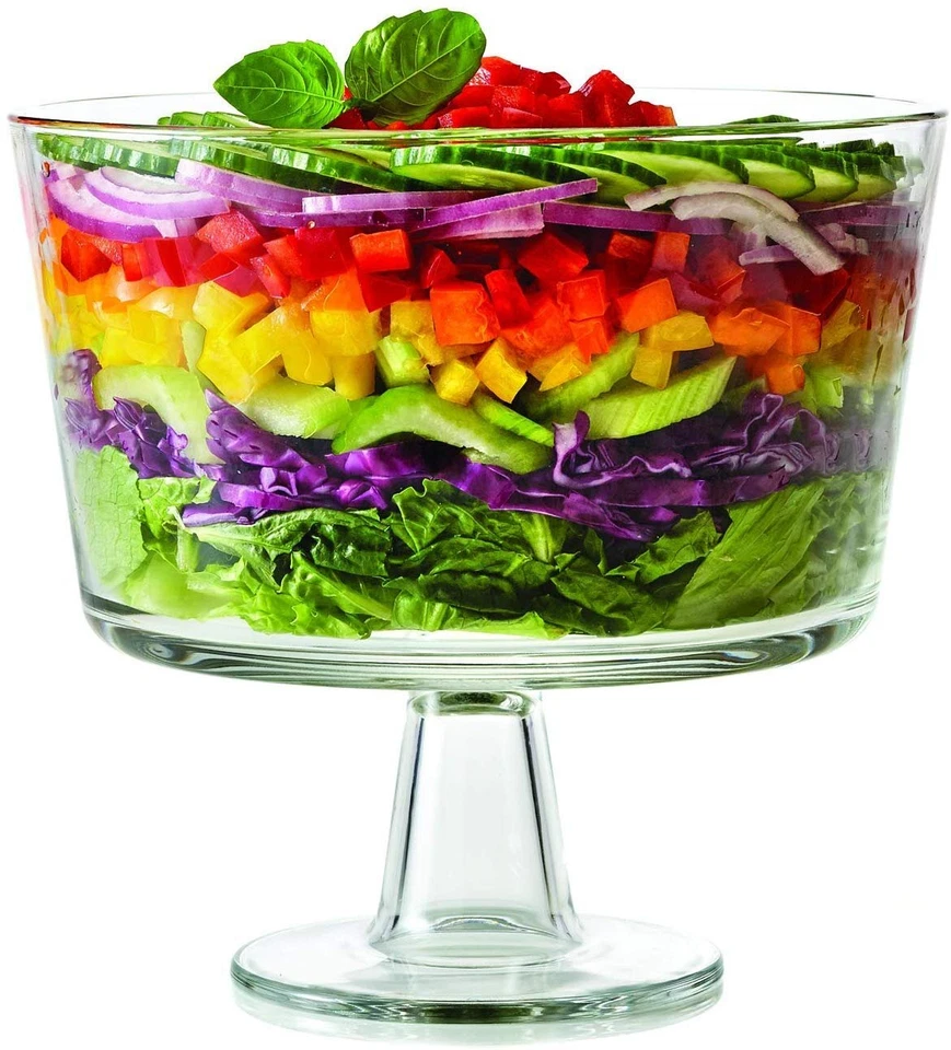 "Vintage Crystal Trifle Bowl: Elegant Serving Dish for Delectable Desserts!" - Image 3 of 3