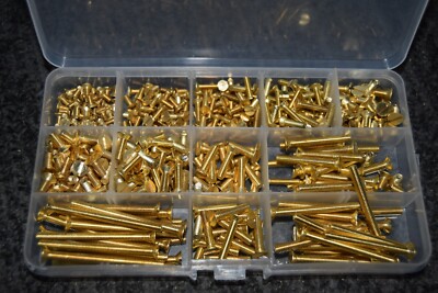 M5 (5mm) Solid Brass Machine Screws – Slotted Countersunk Head Bolts, Metric Thread (Bolt World Brand)