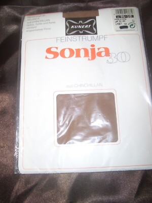 VINTAGE KUNERT Helanca Nylons Straps Strümpfe Gr. 9,5-10 perle Stockings OVP