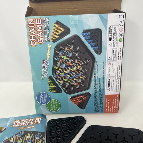 Chain Game Chess Multiplayer Triangle Puzzle Game - Complete Ages 3+ - Picture 5 of 9