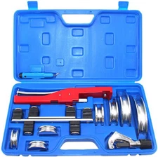 (R) Copper Aluminum Tube Bender Kit, Refrigeration Ratcheting Pipe Tubing Bender