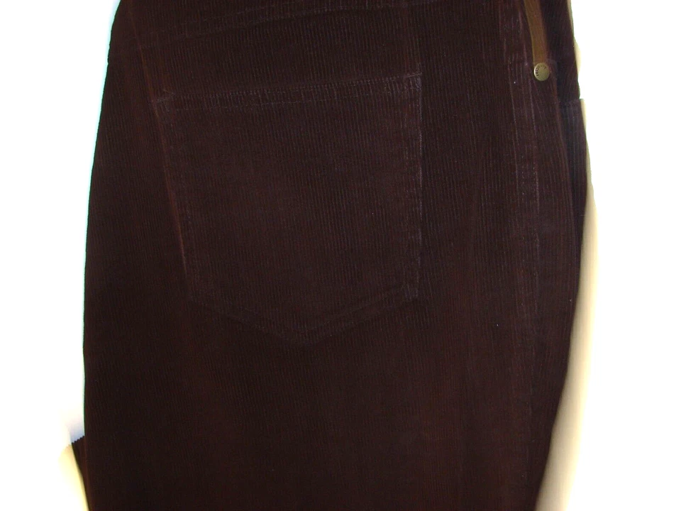 Pantalones de mezclilla (R)ELATIVITY para mujer talla 16 P marrón pana mezcla de algodón Foto 2 de 4