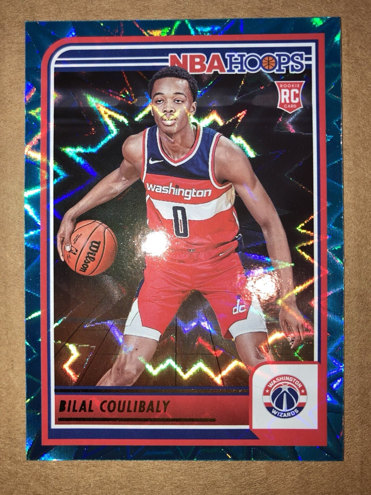 BILAL COULIBALY - 2023-24 NBA Hoops Teal Explosion Holo Rookie RC #276 Wizards