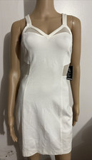 EXPRESS IVORY MESH DRESS BODYCON SIZE  2 ZIP BACK CLOSURE Women's NWOT!