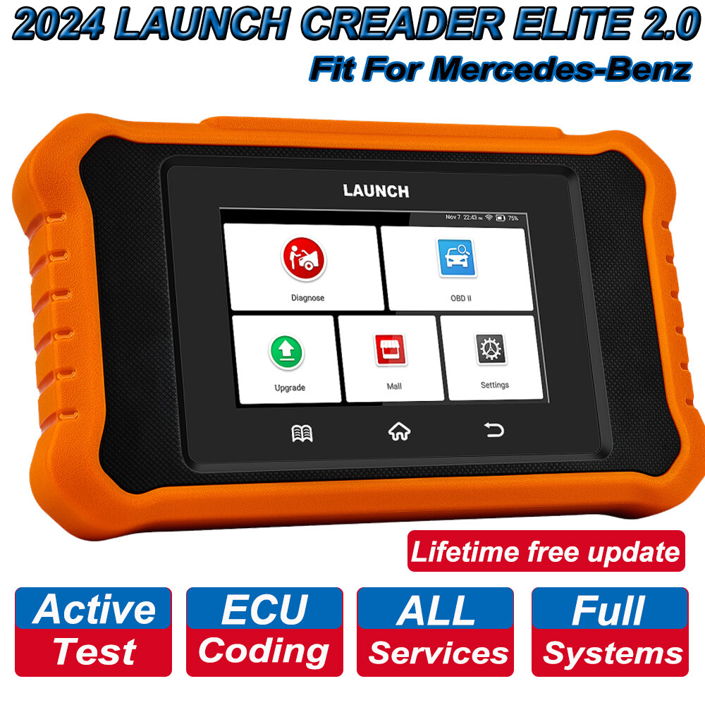LAUNCH X431 Creader Elite Bidirectional Diagnostic Tool OBDII Scanner for Benz-image