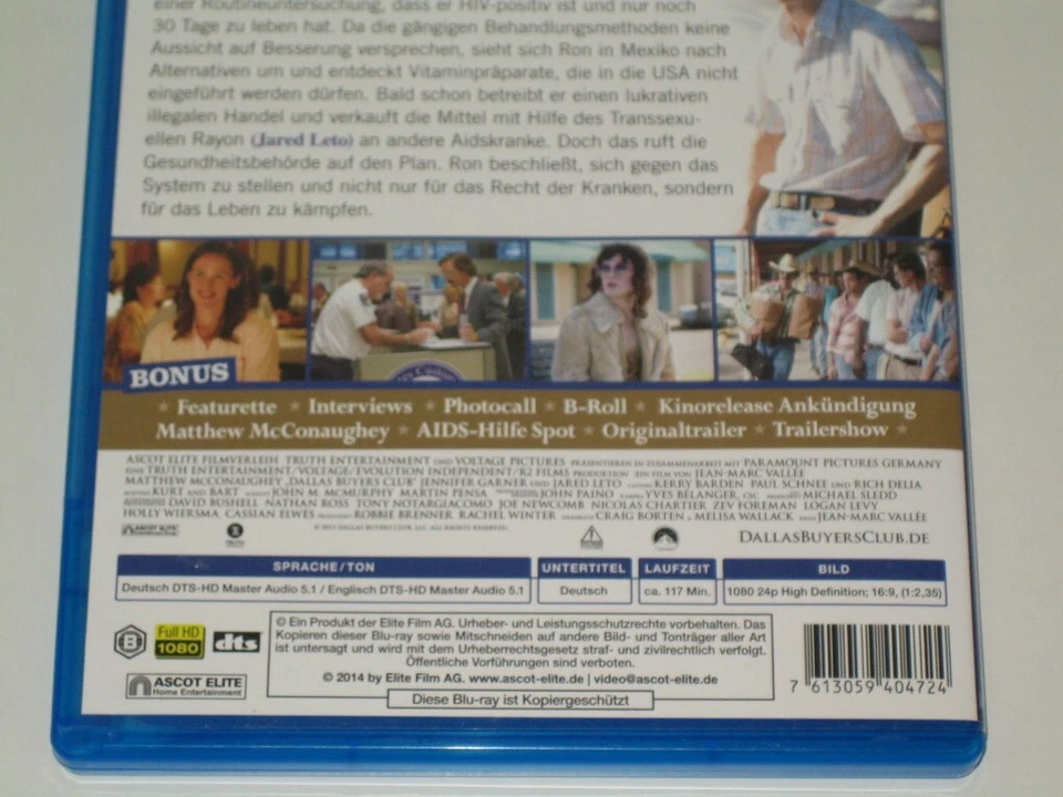 Blu-ray Disc:  Dallas Buyers Club  (2014 Ascot Elite) - Bild 4 von 4