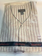 Vintage 60s 70s Mens PLEETWAY Cotton Pajamas Set Red Windowpane 2X New