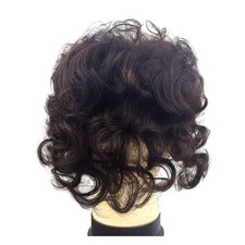 Invisible Natural Curly Wavy Topper Synthetic Clip in Hair Piece Replacement