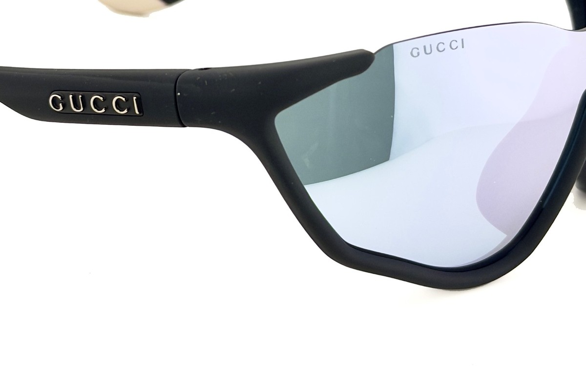 GUCCI GG2018S Black Mask Wrap 2018 Unisex Silver Mirrored Sunglass