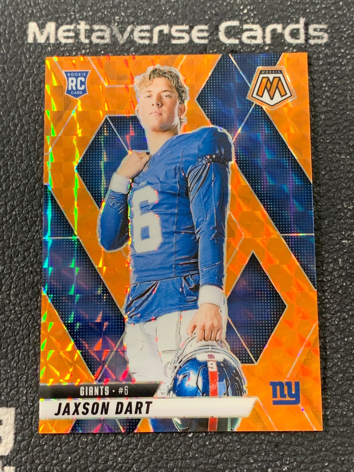 2025 Panini Mosaic Rookie Variation Orange Prizm #288 RC Jaxson Dart 047/199