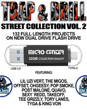 132 Trap  Drill Projects on USB Pop Smoke, The Migos, King Von, Post Malone