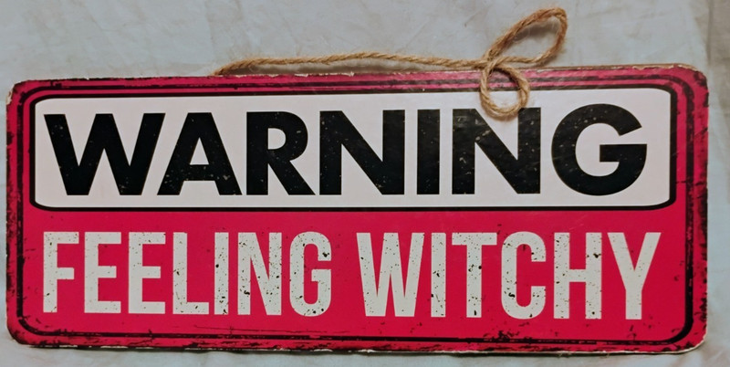 New! "Warning Feeling Witchy" Sign 