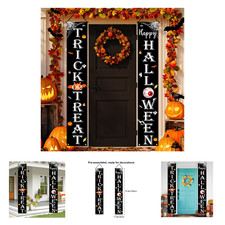 Halloween Decorations Outdoor Trick or Treat Banner Party Porch Sign Wall Decor