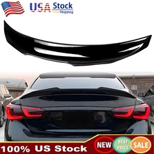 FOR INFINITI Q50 PSM STYLE GLOSSY BLACK HIGH KICK DUCKBILL TRUNK SPOILER 14-2022