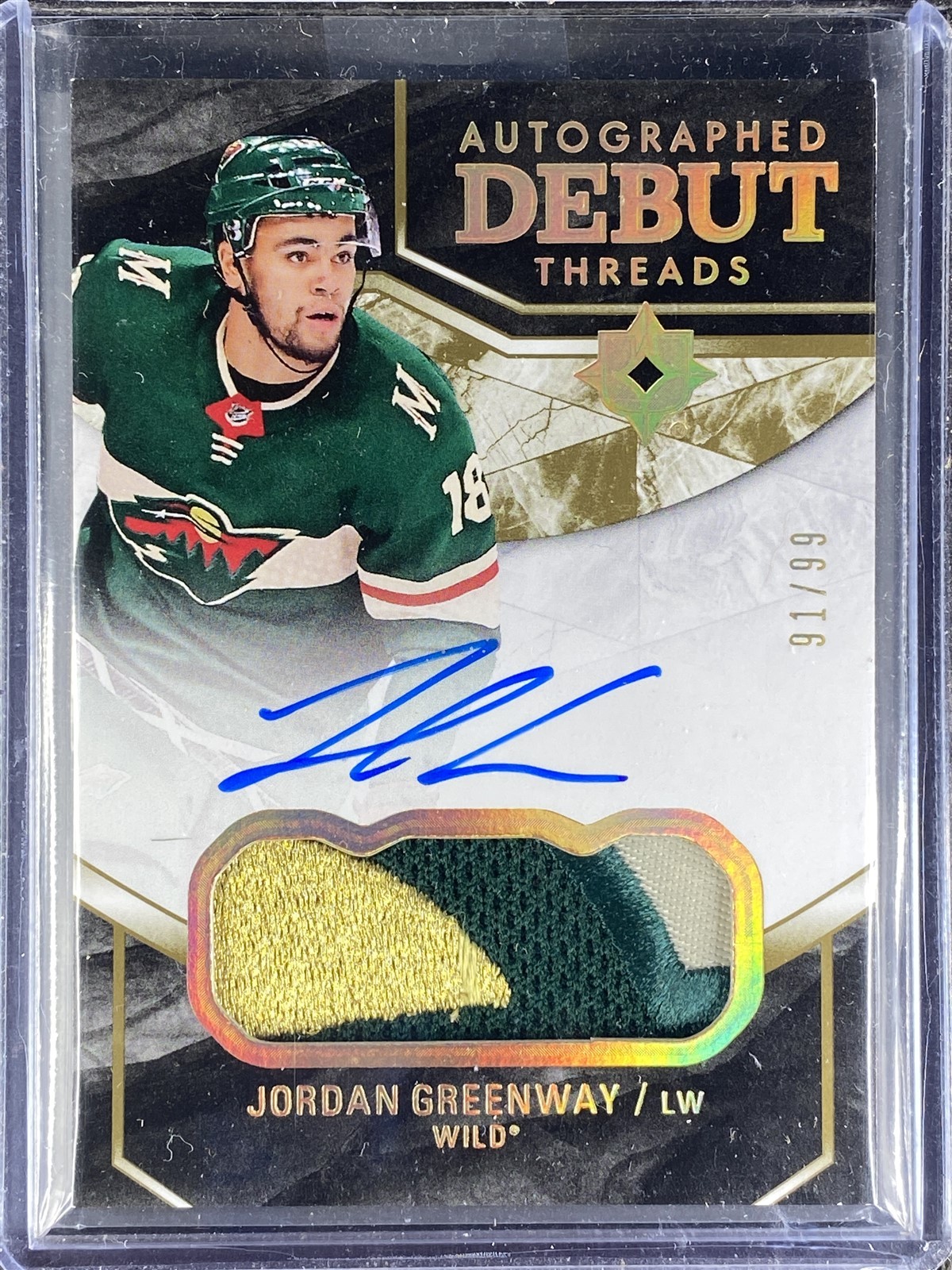 Greenway, Jordan - 2018-19 Upper Deck Ultimate - Patch/Autograph - 91/99