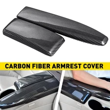 Carbon Fiber Console Armrest Cover Trim For Mercedes Benz C200 C250 C300 C350 EH