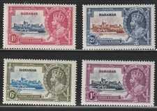 Bahamas    1935    Sc # 92-95    Silver Jubilee    VLH    OG