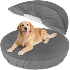 Dog Bed Covers Washable Waterproof Round Bed Protector for Donut Bed  Dog Co...