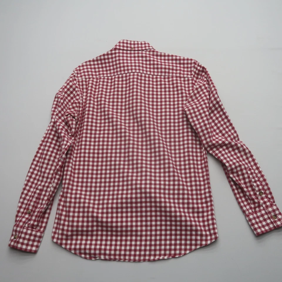Frank & Oak Mens Flannel Button Up Shirt Size Medium Red Gingham Check Cotton - Image 2 of 4