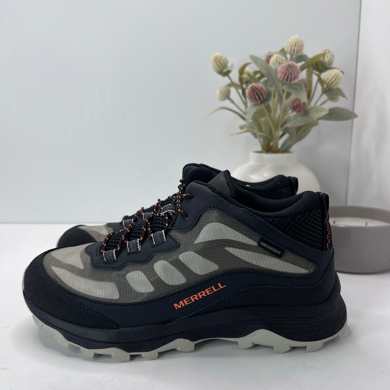 Merrell Moab Speed Mid Nero Sneaker Stivali Impermeabili Nero MK265424 Junior 7M
