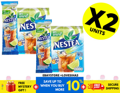 Nestea LEMON TEA Instant Powder Sour & Sweet Taste Drink Iced Fresh (18 Sac) X 2