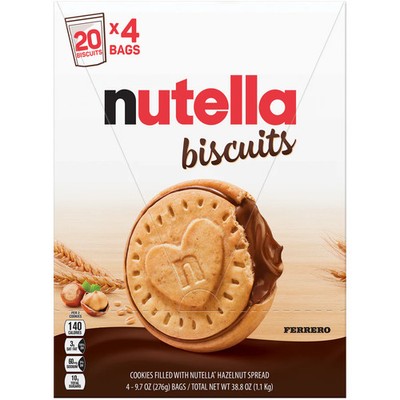 Nutella Biscuits  Hazelnut Spread With Cocoa creamy heart of Nutella - 4 Bags