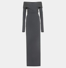 Dolce Gabbana x Kim Grey Jersey OffShoulder Maxi Dress M