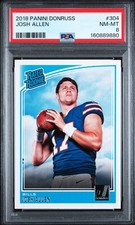 2018 Panini Donruss Josh Allen #304 Rookie Card PSA 8 NM-MINT