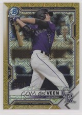 2021 Bowman Chrome Prospects Mega Box Gold Mojo Refractor /50 Zac Veen 09t6