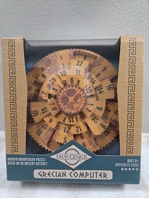 True Genius Greek Grecian Computer Wooden Brain Teaser Puzzle, Age 8+