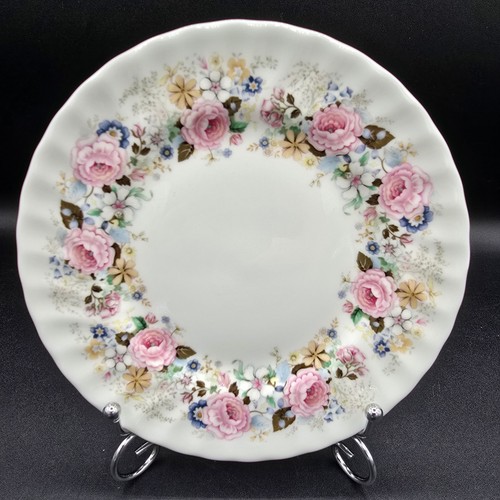 Set of 4 MINTON Fine Bone China ROSE GARLAND 6 5/8" Inch Bread and Butter Plates - Picture 2 of 5
