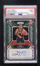 2023 Prizm Sensational Signatures Choice Green 3/8 Kris Murray PSA 9 Auto 14t3