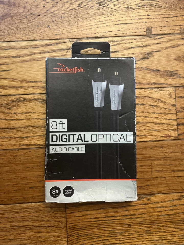 Rocketfish RF-G1222 8' Toslink Optical Audio Cable - Black Fast Free Shipping - Image 3 of 4