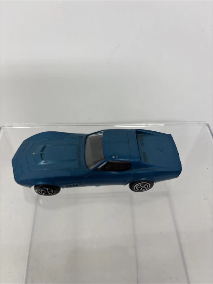 Coche de juguete Corvette Stingray vintage 1969 Kenner tira con cremallera azul años 70 escala (1:64) Foto 2 de 4