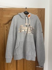 Women’s Superdry Grey Marl Hoodie Size S Brand New