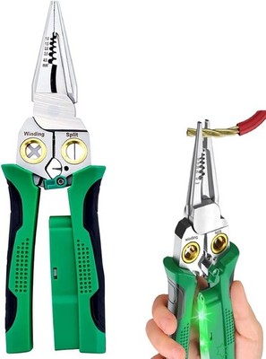 Multifunctional Wire Stripper with Voltage Tester, Stripping Tool, Cable Cutter