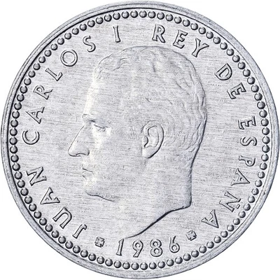 [#1223390] Spanien, Juan Carlos I, Peseta, 1986, Aluminium, SS, KM:821 - Bild 1 von 2