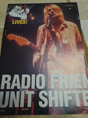 Vintage KURT COBAIN NIRVANA / EDDIE VEDDER PEARL JAM A4 POSTER RAW MAG CLIPPING